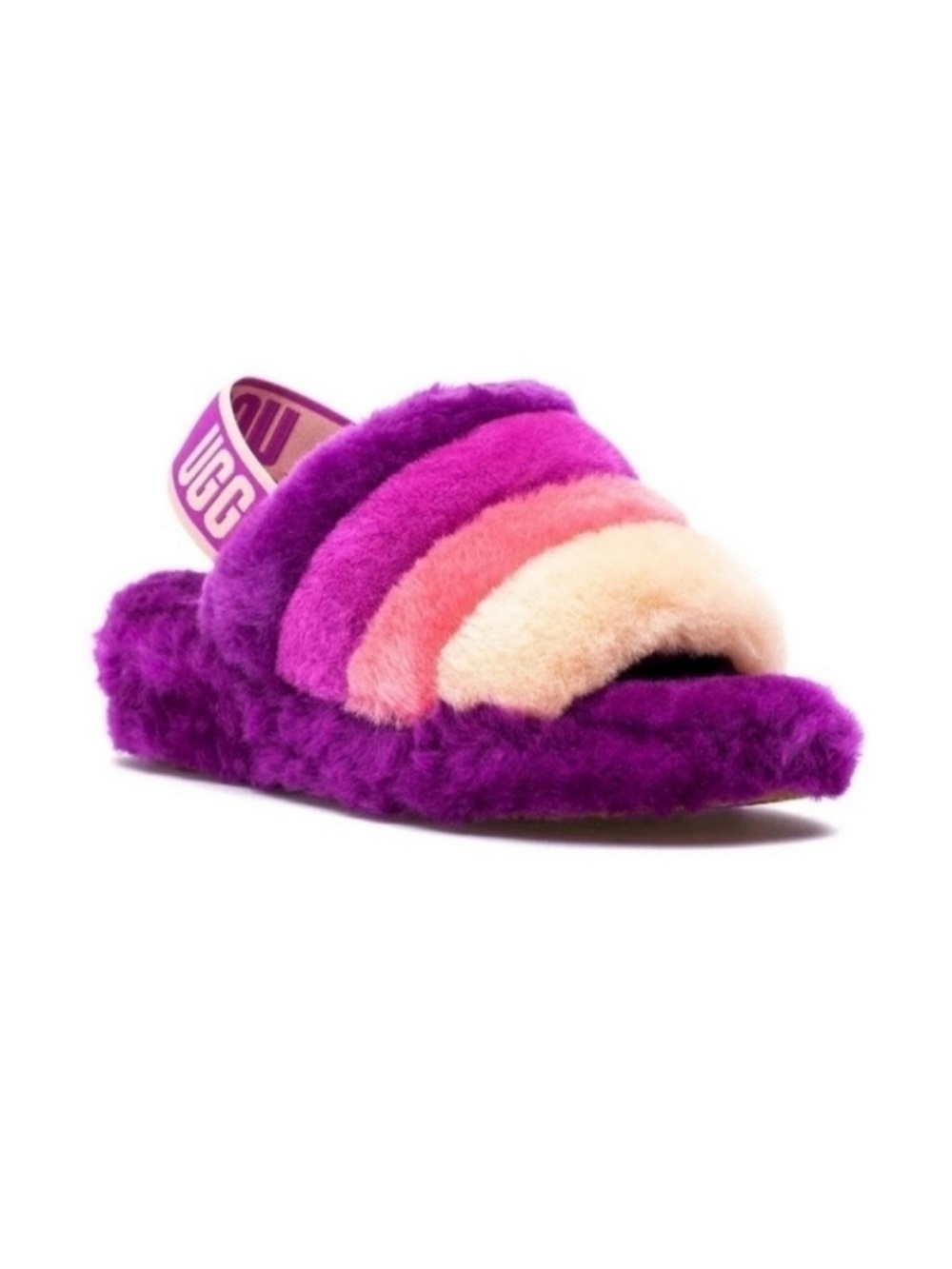 UGG Fluff Yeah Slide in Berrylicious Multicolor Size 6